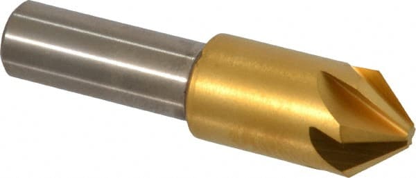 Melin Tool - 1/2" Head Diam, 3/8" Shank Diam, 6 Flute 82° Cobalt Countersink - Benchmark Tooling