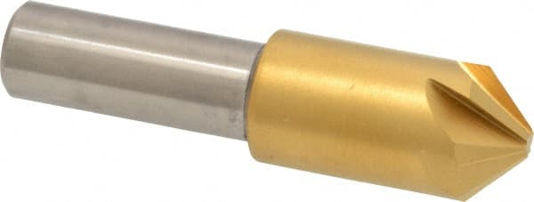 Melin Tool - 1/2" Head Diam, 3/8" Shank Diam, 6 Flute 90° Cobalt Countersink - Benchmark Tooling