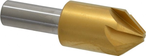 Melin Tool - 7/8" Head Diam, 1/2" Shank Diam, 6 Flute 82° Cobalt Countersink - Benchmark Tooling