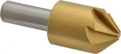 Melin Tool - 1" Head Diam, 1/2" Shank Diam, 6 Flute 90° Cobalt Countersink - Benchmark Tooling