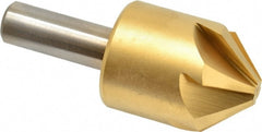 Melin Tool - 1-1/4" Head Diam, 1/2" Shank Diam, 6 Flute 90° Cobalt Countersink - Benchmark Tooling