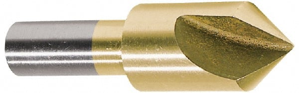 Melin Tool - 3/4" Head Diam, 1/2" Shank Diam, 1 Flute 60° Cobalt Countersink - Benchmark Tooling