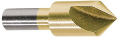 Melin Tool - 1/8" Head Diam, 1/8" Shank Diam, 1 Flute 82° Cobalt Countersink - Benchmark Tooling