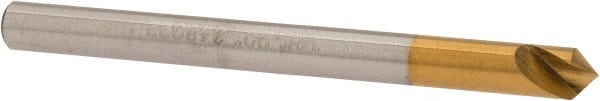 Melin Tool - 1/8" Head Diam, 1/8" Shank Diam, 1 Flute 90° Cobalt Countersink - Benchmark Tooling