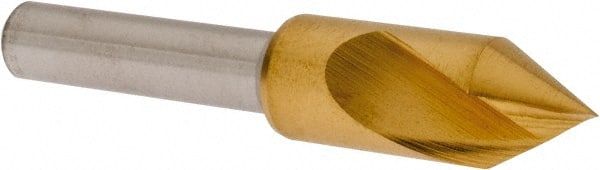 Melin Tool - 3/8" Head Diam, 1/4" Shank Diam, 1 Flute 60° Cobalt Countersink - Benchmark Tooling