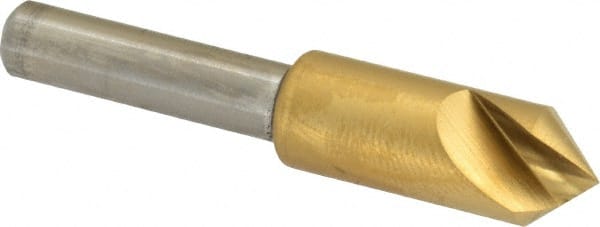 Melin Tool - 3/8" Head Diam, 1/4" Shank Diam, 1 Flute 82° Cobalt Countersink - Benchmark Tooling