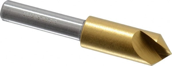 Melin Tool - 3/8" Head Diam, 1/4" Shank Diam, 1 Flute 90° Cobalt Countersink - Benchmark Tooling