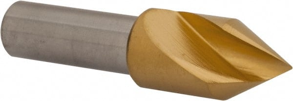 Melin Tool - 1/2" Head Diam, 3/8" Shank Diam, 1 Flute 60° Cobalt Countersink - Benchmark Tooling