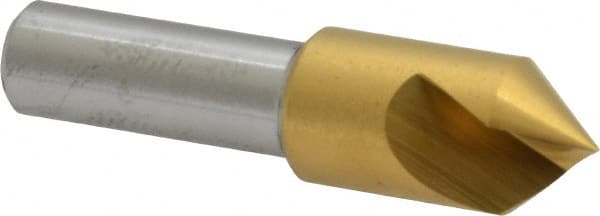 Melin Tool - 1/2" Head Diam, 3/8" Shank Diam, 1 Flute 82° Cobalt Countersink - Benchmark Tooling