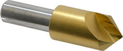 Melin Tool - 3/4" Head Diam, 1/2" Shank Diam, 1 Flute 90° Cobalt Countersink - Benchmark Tooling