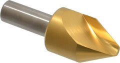 Melin Tool - 1" Head Diam, 1/2" Shank Diam, 1 Flute 60° Cobalt Countersink - Benchmark Tooling