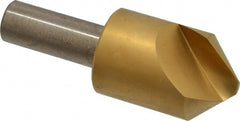 Melin Tool - 1" Head Diam, 1/2" Shank Diam, 1 Flute 90° Cobalt Countersink - Benchmark Tooling