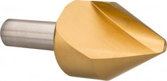 Melin Tool - 1-1/4" Head Diam, 1/2" Shank Diam, 1 Flute 60° Cobalt Countersink - Benchmark Tooling