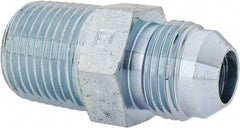 Voss - 3/4-16 x 1/2 Male Thread, Zinc Plated Carbon Steel Industrial Pipe Adapter - MJIC x MBSPT - Benchmark Tooling