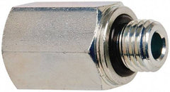 Voss - M12x1.5 Male Thread x 1/4 Female Thread, Zinc Plated Carbon Steel Industrial Pipe Adapter - Male Metric x FNPT - Benchmark Tooling
