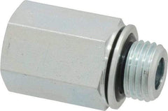 Voss - M14x1.5 Male Thread x 1/4 Female Thread, Zinc Plated Carbon Steel Industrial Pipe Adapter - Male Metric x FNPT - Benchmark Tooling