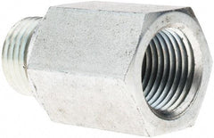 Voss - M16x1.5 Male Thread x 3/8 Female Thread, Zinc Plated Carbon Steel Industrial Pipe Adapter - Male Metric x FNPT - Benchmark Tooling