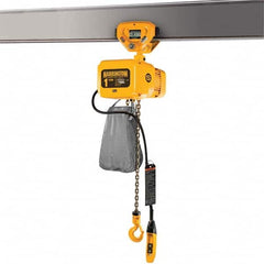 Harrington Hoist - Electric Hoists Type: Electric Chain Hoist Load Capacity (Ton): 5 - Benchmark Tooling