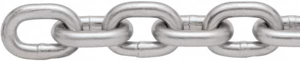 Peerless Chain - 4500 Lbs. Load Capacity, Low Carbon Steel Proof Coil Chain - Cut to Length, 3 Grade, 1.559 Inch Inside Long x 0.81 Inch Inside Wide - Benchmark Tooling