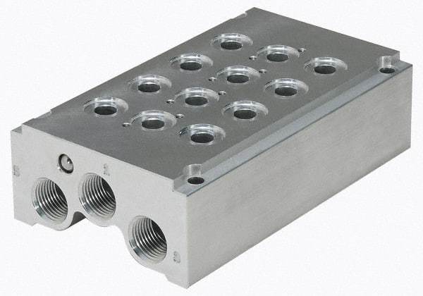 Value Collection - 1/4" Inlet, 3/8" Outlet Manifold - 120°F Max, 145 Max PSI, 2 Outlet Ports - Benchmark Tooling