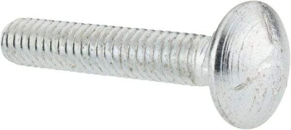 Value Collection - 1/4-20 UNC 1-1/2" Length Under Head, Standard Square Neck, Carriage Bolt - Grade 5 Steel, Zinc-Plated Finish - Benchmark Tooling