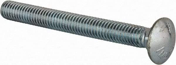 Value Collection - 3/8-16 UNC 3-1/2" Length Under Head, Standard Square Neck, Carriage Bolt - Grade 5 Steel, Zinc-Plated Finish - Benchmark Tooling