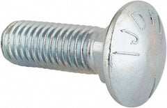 Value Collection - 1/2-13 UNC 1-1/2" Length Under Head, Standard Square Neck, Carriage Bolt - Grade 5 Steel, Zinc-Plated Finish - Benchmark Tooling