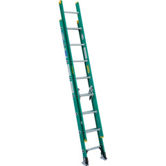 Werner - Extension Ladders; Type: Extension Ladder ; Height (Feet): 16.000 ; Material: Fiberglass ; Load Capacity (Lb.): 300.000 ; Industry Rating: Type II ; Weight: 27.0000 - Exact Industrial Supply