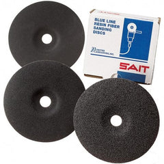 Sait - 7" Diam 7/8" Hole 60 Grit Fiber Disc - Medium Grade, Silicon Carbide - Benchmark Tooling