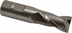 Hertel - 7/8" Diam, 1-1/2" LOC, 2 Flute High Speed Steel Keyway End Mill - Spiral Flute, Uncoated, 7/8" Shank Diam, 3-3/4" OAL, 30° Helix, Centercutting - Benchmark Tooling