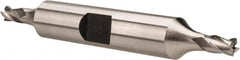 Hertel - 5/32", 15/64" LOC, 3/8" Shank Diam, 2-3/4" OAL, 4 Flute, High Speed Steel Square End Mill - Double End, Uncoated, Spiral Flute, 30° Helix, Right Hand Cut, Right Hand Flute - Benchmark Tooling
