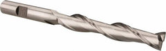 Hertel - 7/16", 2-3/4" LOC, 3/8" Shank Diam, 4-3/4" OAL, 2 Flute, Cobalt Square End Mill - Single End, Uncoated, Spiral Flute, 30° Helix, Centercutting, Right Hand Cut, Right Hand Flute - Benchmark Tooling