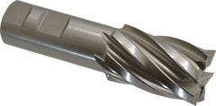 Hertel - 1-1/4", 2" LOC, 1" Shank Diam, 4-1/2" OAL, 6 Flute, Cobalt Square End Mill - Single End, Uncoated, Spiral Flute, 30° Helix, Centercutting, Right Hand Cut, Right Hand Flute - Benchmark Tooling