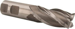 Hertel - 15/16", 1-7/8" LOC, 7/8" Shank Diam, 4-1/8" OAL, 4 Flute, Cobalt Square End Mill - Single End, Uncoated, Spiral Flute, 30° Helix, Centercutting, Right Hand Cut, Right Hand Flute - Benchmark Tooling