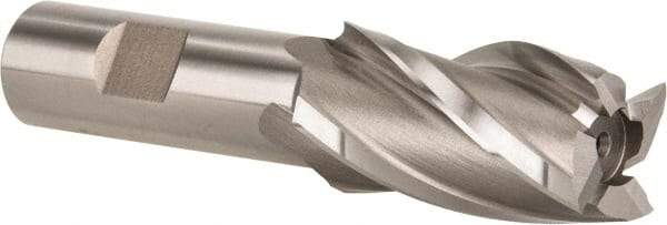 Hertel - 1", 1-7/8" LOC, 3/4" Shank Diam, 4-1/8" OAL, 4 Flute, Cobalt Square End Mill - Single End, Uncoated, Spiral Flute, 30° Helix, Right Hand Cut, Right Hand Flute - Benchmark Tooling