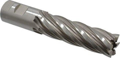 Hertel - 1-1/4", 4" LOC, 1-1/4" Shank Diam, 6-1/2" OAL, 6 Flute, Cobalt Square End Mill - Single End, Uncoated, Spiral Flute, 30° Helix, Right Hand Cut, Right Hand Flute - Benchmark Tooling