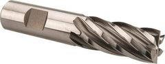 Hertel - 3/4", 1-5/8" LOC, 3/4" Shank Diam, 3-7/8" OAL, 6 Flute, Cobalt Square End Mill - Single End, Uncoated, Spiral Flute, 30° Helix, Centercutting, Right Hand Cut, Right Hand Flute - Benchmark Tooling