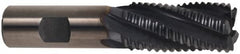 Hertel - 1" Diam, Coarse Pitch, 4" LOC, 5 Flute Cobalt Roughing Square End Mill - TiAlN Finish, 6-1/2" OAL, 1" Shank Diam, Single End, 30° Helix - Benchmark Tooling