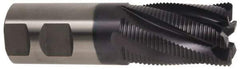 Hertel - 1-1/4" Diam, Fine Pitch, 2" LOC, 6 Flute Cobalt Roughing Square End Mill - TiAlN Finish, 4-1/2" OAL, 1-1/4" Shank Diam, Single End, 30° Helix - Benchmark Tooling