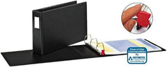 Cardinal - 3" Sheet Capacity, 11 x 17", Non-View Ring Binder - Vinyl, Black - Benchmark Tooling