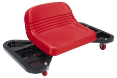 Whiteside - 275 Lb Capacity, 4 Wheel Creeper Seat with Tray - Steel, 18-1/4" Long x 14" High x 32" Wide - Benchmark Tooling