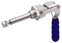 Gibraltar - 700 Lb Load Capacity, Threaded Base, Carbon Steel, Standard Straight Line Action Clamp - 0.63" Plunger Diam, Straight Handle - Benchmark Tooling