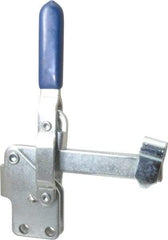 Gibraltar - 375 Lb Holding Capacity, Vertical Handle, Manual Hold Down Toggle Clamp - 62° Handle Movement, 115° Bar Opening, U-Bar, Straight Base, Carbon Steel - Benchmark Tooling