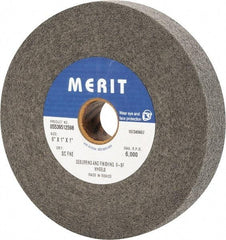 Merit Abrasives - 6" Diam, 1" Face Width, 1" Center Hole, Fine Grade, Silicon Carbide Deburring Wheel - Convolute, Hard Density 9 Grade, 6,000 RPM - Benchmark Tooling