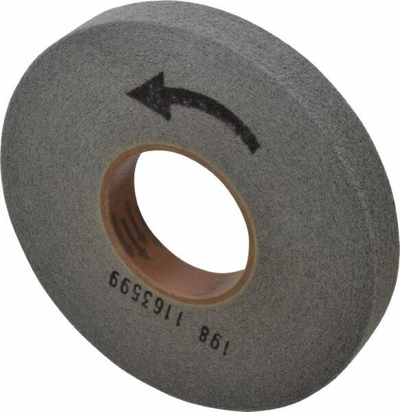 Merit Abrasives - 8" Diam, 1" Face Width, 3" Center Hole, Fine Grade, Silicon Carbide Deburring Wheel - Convolute, Hard Density 7 Grade, 4,500 RPM - Benchmark Tooling