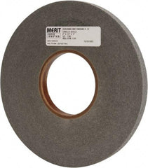 Merit Abrasives - 8" Diam, 1/2" Face Width, 3" Center Hole, Fine Grade, Silicon Carbide Deburring Wheel - Convolute, Hard Density 9 Grade, 4,500 RPM - Benchmark Tooling