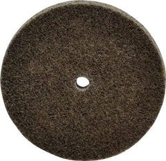 Merit Abrasives - 3" Diam, 1/4" Face Width, 1/4" Center Hole, Coarse Grade, Aluminum Oxide Deburring Wheel - Unitized, Hard Density 8 Grade, 18,000 RPM - Benchmark Tooling