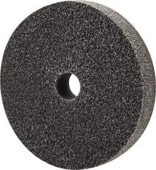 Merit Abrasives - 6" Diam, 1" Face Width, 1" Center Hole, Fine Grade, Silicon Carbide Deburring Wheel - Unitized, Medium Density 6 Grade, 5,000 RPM - Benchmark Tooling