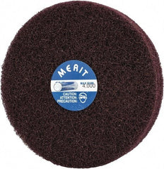 Merit Abrasives - 5" Diam, Medium Mounted Scrubber Buffing Wheel - 3 Ply, Medium Grade, 1/4" Shank Diam, 4,000 RPM - Benchmark Tooling