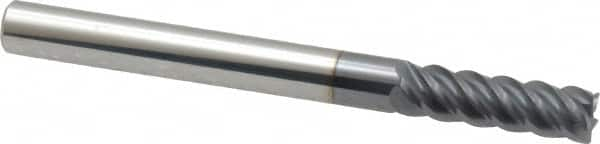 SGS - 3/16", 5 Flute, Single End, Solid Carbide, 0.01" Corner Radius End Mill - 2" OAL, 45° Helix, Right Hand Flute, 5/8" LOC, Right Hand Cut - Benchmark Tooling